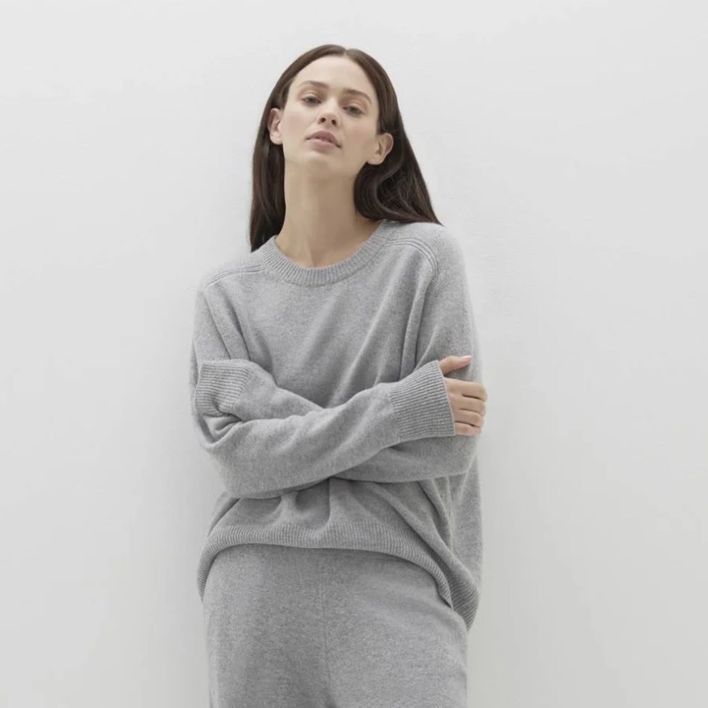 NakedCashmere Tammy Cashmere Crewneck Sweater Shadow Gray Naked Cashmere - XS